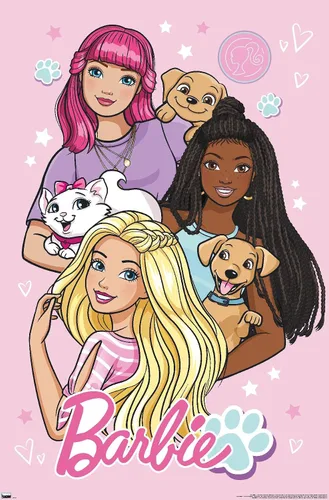 Vista 11 de Trends International Mattel Barbie - Bonito póster de pared, 22.4 pulgadas de largo x 14.7 pulgadas, versión enmarcada en madera de granero Versión