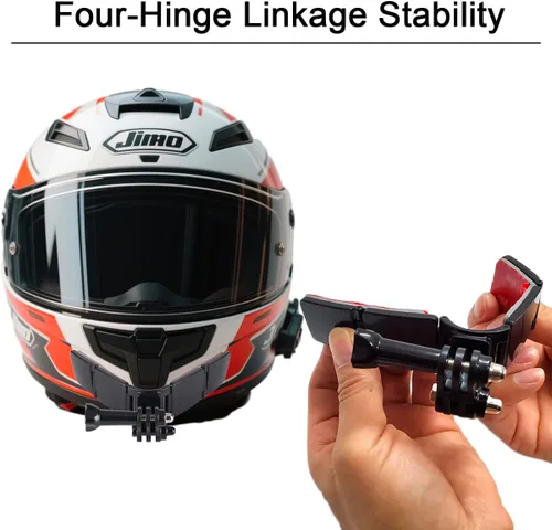 Vista 3 de Soporte de barbilla para casco para GoPro, soporte de barbilla adhesivo compatible con casco de cara completa para motocicleta, grabación POV