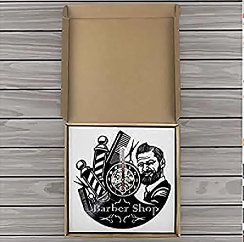 Vista 3 de Reloj de pared de vinilo Reloj de pared de disco de vinilo Relojes de pared decorativos Peluquería Reloj de pared de vinilo de diseño moderno