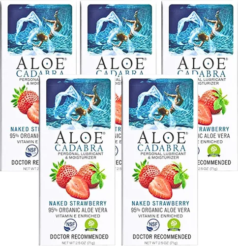 Vista 8 de Aloe Cadabra Lubricante personal saborizado orgánico Passion Lube para mujeres, hombres y parejas, mango Passion 2.5 onzas (paquete de 5)