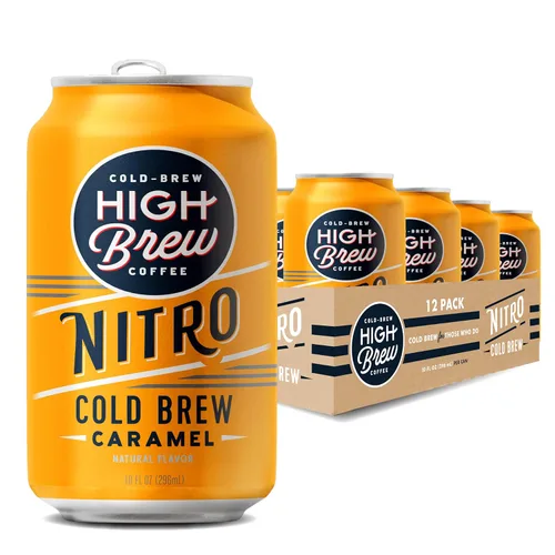 Vista 6 de High Brew Coffee, Nitro Black, Café Cold Brew, Sin Azúcar, Sin Lácteos, 10 Fl Oz, Listo para Beber (Paquete de 12)