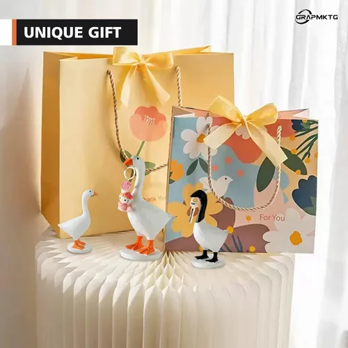 Vista 7 de GRAPMKTG Lindo soporte magnético para llaves de ganso de escritorio, estatua de escritorio, decoración divertida de dormitorio, regalos