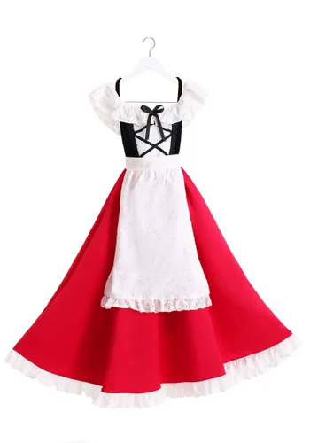 Vista 3 de Disfraz Deluxe de Caperucita Roja para Niñas Multicolor