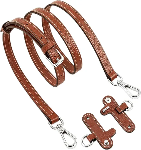 Vista 4 de Chispee Correa de hombro para bolsa de cuero, correas de repuesto para bolso cruzado, kit de conversión ajustable para mini bolso Longchamp