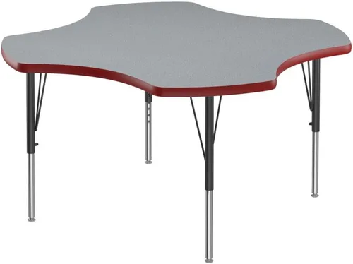 Vista 47 de Correll Mesa rectangular de actividades para el aula de 24 x 48 pulgadas, altura ajustable (19 a 29 pulgadas), parte superior de granito gris, borde