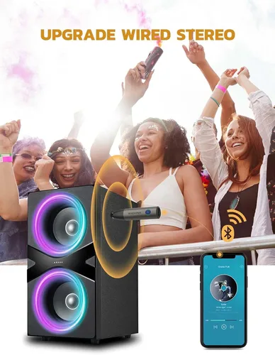 Vista 3 de MaedHawk Adaptador AUX Bluetooth 5.4 para coche, receptor de audio de 0.1