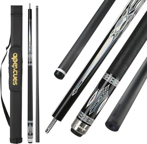 Vista 8 de Carbon Fiber Pool Cue 11.5mm 12.5mm Tip 58'' 19 20 oz Adjustable Weight System 3/8x8 Pin Billiard Cue Stick Low-Deflection Billiard Shaft