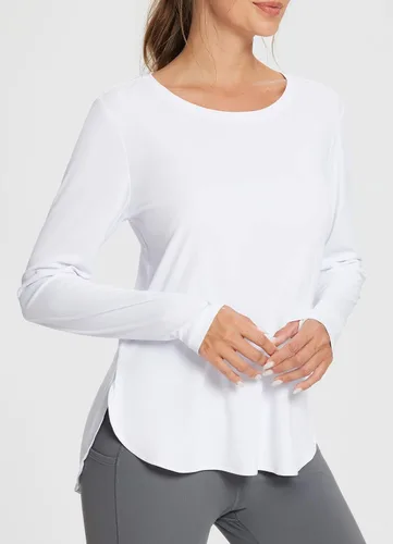 Vista 6 de BALEAF - Camisetas de sol de manga larga para mujer, con FPU 50+, para senderismo, ligeras, de secado rápido, protección contra rayos ultravioleta