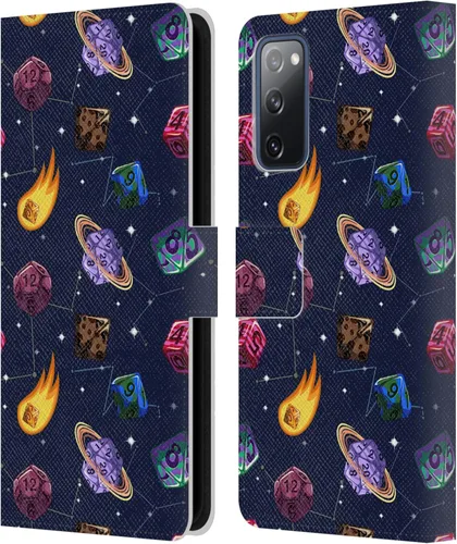 Vista 75 de Head Case Designs Officially Licensed Carla Morrow Colorful Space Dice Patterns Leather Wallet Case Compatible with Samsung Galaxy A07 4G
