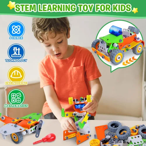 Vista 5 de 164 juguetes de construcción para niños de 4 a 8 a 12 años, actividades educativas STEM, bloques de construcción de bloques de construcción
