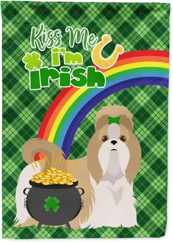 Vista 25 de Caroline's Treasures WDK4731GF - Bandera decorativa para jardín del día de San Patricio, color negro y tostado, Airedale Terrier, para jardín