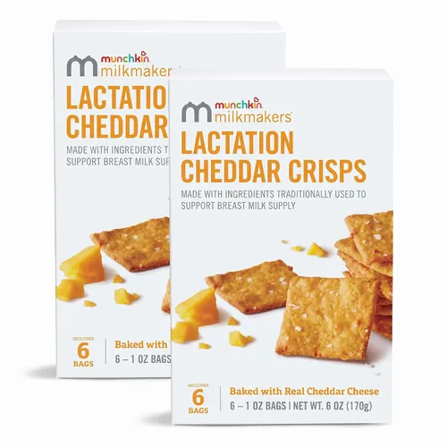 Vista 10 de Munchkin® Milkmakers® - Golosinas crujientes de queso cheddar para la lactancia, con avena y linaza, 6