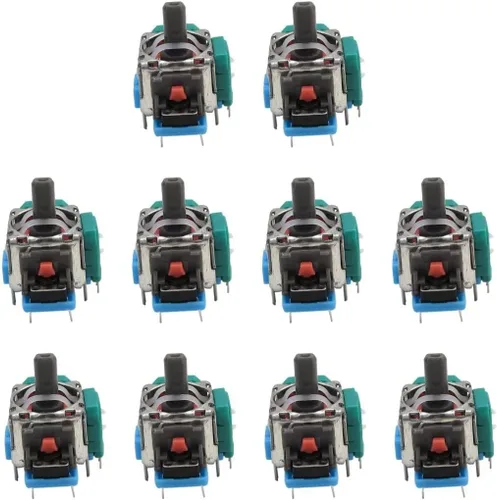 Vista 2 de 10 piezas de repuesto para joystick analógico compatible con PS4 Dualshock 4 Xbox One, azul