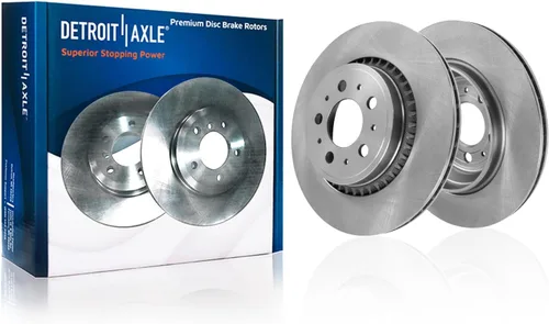 Vista 138 de Detroit Axle - Rotores de freno delantero para 04-13 Mazda 3 Rotores de frenos de disco 06-15 Mazda 5 Reemplazo: Rotor regular delantero de 11.81