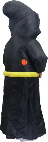 Vista 6 de IHGYT Disfraz inflable de mago de calabaza, disfraz de paseo, traje inflable para fiesta, Halloween y Navidad, cosplay, tamaño adulto