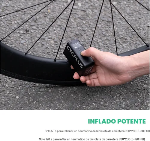 Vista 3 de CYCPLUS Bomba de bicicleta AS2PRO + GPS Bike Computer G1