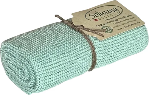 Vista 6 de Solwang 100% algodón orgánico certificado fabricado en la India Toalla de cocina/mano de diseño danés (verde ártico orgánico)