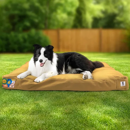 Vista 10 de Sytopia Cama de lona indestructible para perros de 42 pulgadas con funda impermeable lavable extraíble para perros extragrandes, almohadilla