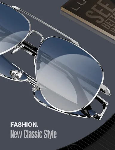 Vista 2 de LUENX, Aviator - Gafas de sol polarizadas, para hombres y mujeres, protección UV 400, con funda 60MM
