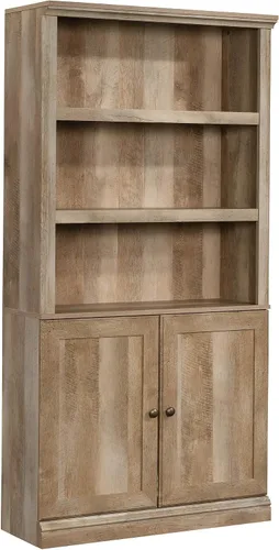 Vista 19 de Sauder Estantería de Almacenamiento Misceláneo con Puertas, Estantes Ajustables, Estantería de 5 Estantes - Acabado Castaño Tizado Chalked Chestnut