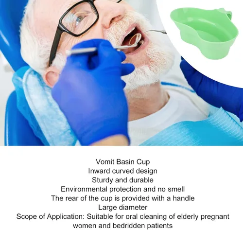 Vista 3 de Vomit Basin Cup Oral Care Small Washing Up Basins Brush Teeth Plastic Emesis Basins Bed Mouthwash Cup for Elderly Bedridden Patient Patients and