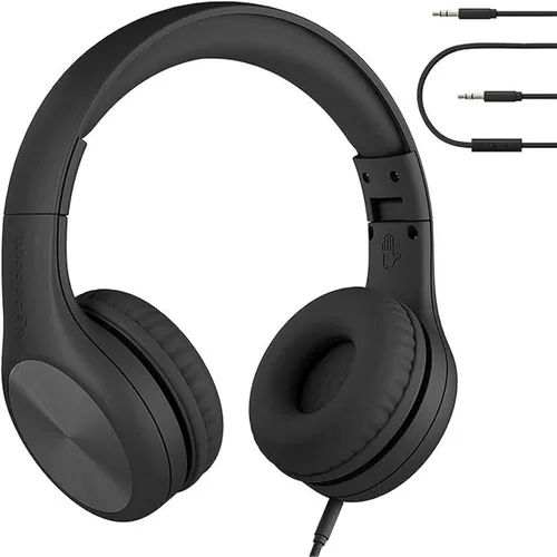 Vista 8 de LilGadgets Connect+ Pro - Auriculares con cable para niños con micrófono, limitación de volumen con cable, tecnología SharePort y acolchado