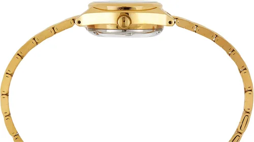 Vista 3 de SEIKO SYMA04 5 - Reloj automático de acero inoxidable con esfera dorada para mujer, Azul