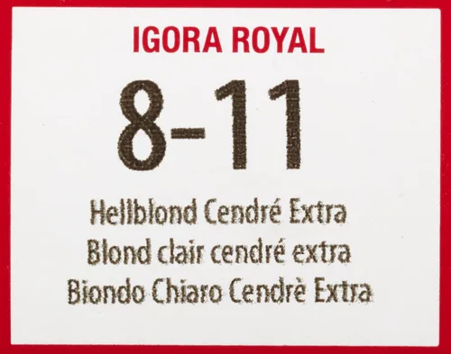 Vista 6 de Schwarzkopf - IGORA REAL MATT/ASH 8-11 03/10 2 fl oz 8-11 Hellblond Cendré Extra