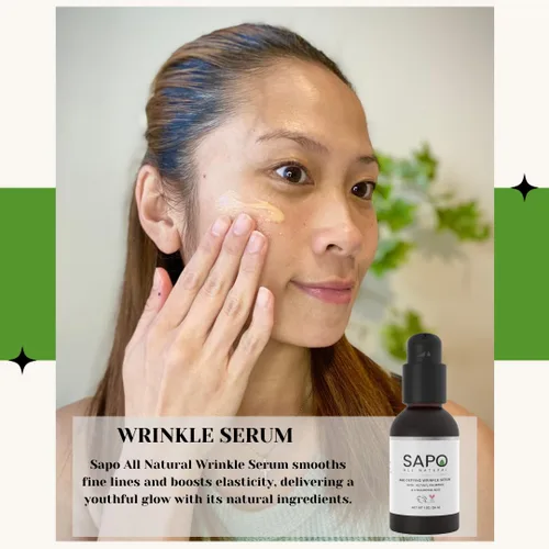 Vista 4 de Sapo All Natural Suero antiarrugas – Reduce las arrugas, suaviza tu piel y suaviza tu cara – Fabricado con retinol, ácido hialurónico y vitamina C