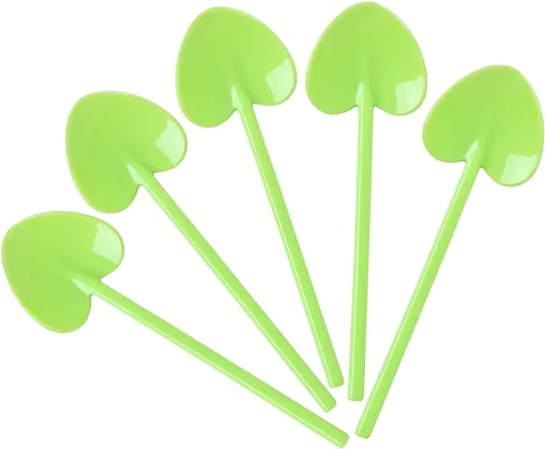 Vista 7 de OULIGET Cucharas de degustación de plástico, cucharas de plástico, cuchara de helado desechable, cuchara de postre, 4.1 pulgadas, 100 piezas, color.