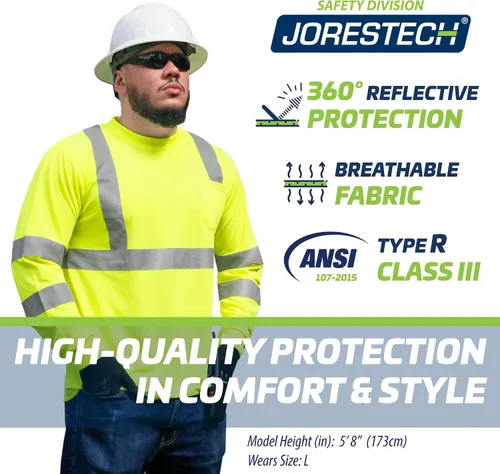 Vista 5 de JORESTECH playera de seguridad manga larga