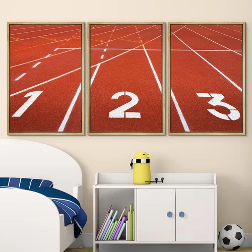 Vista 553 de wall26 Lienzo enmarcado para pared, juego de arte de primer plano, detalles de costuras de béisbol, atletas deportivos, fotografía, moderno