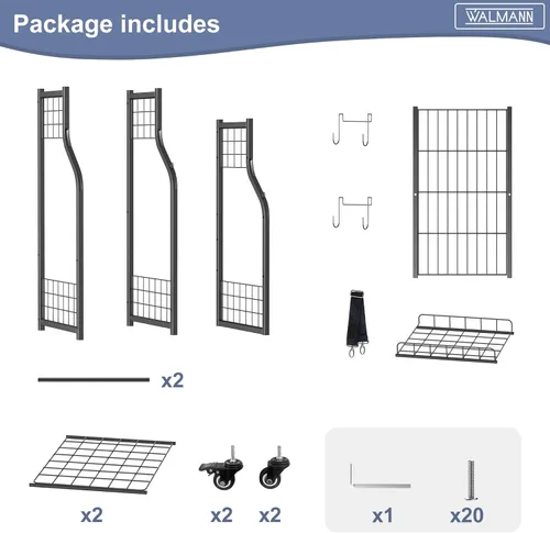 Vista 6 de WALMANN Soporte para bolsa de golf de garaje, almacenamiento grande para bolsas de golf con accesorios de golf, estantes de almacenamiento
