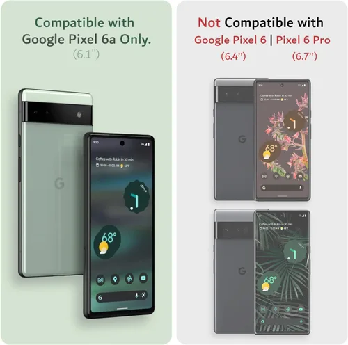 Vista 2 de TUDIA MergeGrip [grado militar] Funda protectora para Google Pixel 6a (2022), [probada en caídas], de doble capa, a prueba de golpes, delgada, Gris