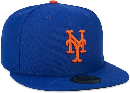Vista 4 de Gorra New Era para hombres de los New York Yankees. Colección auténtica de gorras MLB 59Fifty, adulto, escarlata Real