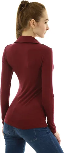 Vista 3 de AmélieBoutik Polo de manga larga con cuello en V para mujer