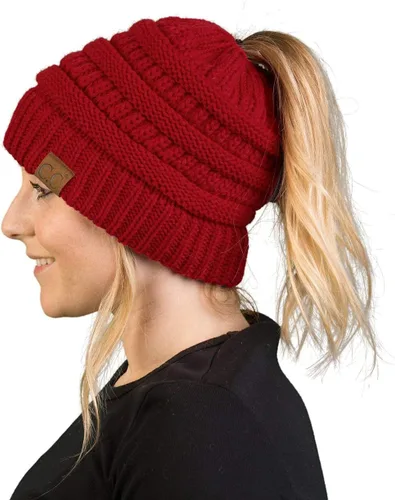 Vista 19 de Funky Junque - Gorro para mujer con ranura para cola de caballo