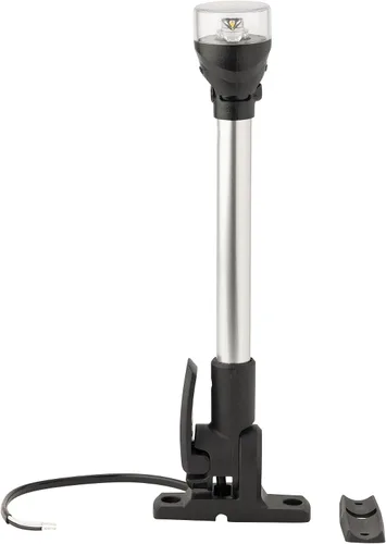 Vista 2 de Attwood 5557-P12A7 Luz de poste LED plegable de 12 pulgadas