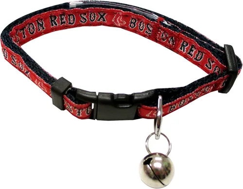 Vista 11 de Pets First MLB CAT Collar Atlanta Braves Satin Cat Collar de equipo de béisbol para perros y gatos. Un collar de gato brillante y colorido