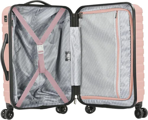 Vista 7 de U.S. Traveler Boren - Maleta de viaje de policarbonato resistente con 8 ruedas giratorias, asa de aluminio