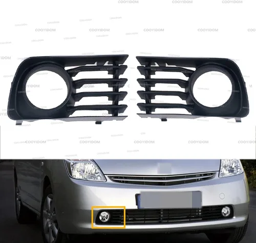 Vista 6 de Para Toyota Prius 2004-2009 Parachoques Delantero Niebla Lámpara Cubierta Rejilla Marco Panel Cubierta Izquierdo Conductor Sider