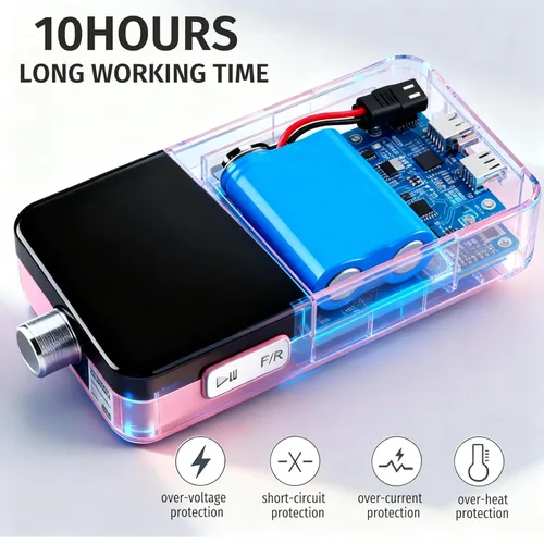 Vista 3 de Taladro eléctrico de uñas, portátil, recargable, 35000 rpm, lima de uñas eléctrica, herramientas eléctricas de uñas acrílicas, pulido, eliminación