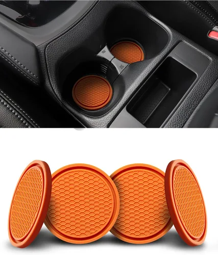 Vista 15 de 4 paquetes de posavasos para coche, portavasos universales con bandera americana de silicona antideslizante, accesorios para el interior del coche