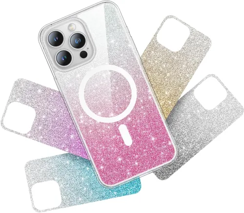Vista 10 de CAHEJILU Funda magnética para iPhone 13 y iPhone 14 [compatible con MagSafe], [probada en caídas de grado militar de 10 pies], funda protectora a