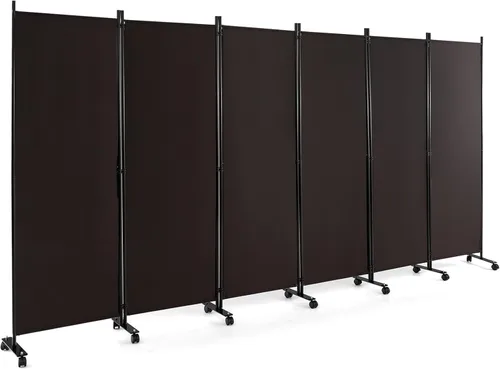 Vista 20 de Giantex Divisor de Habitación Panel Individual Grande, 73''A x 73''Al Pantalla de Privacidad con Ruedas Bloqueables, Panel Divisor de Habitación