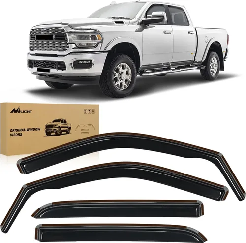 Vista 13 de Nilight protectores de lluvia para canal para Ram 1500 2009 2010 2011 2012 2013 2014 2015 2016 2017 2018 Crew Cab, 2019-2023 Ram 1500 Classic Body