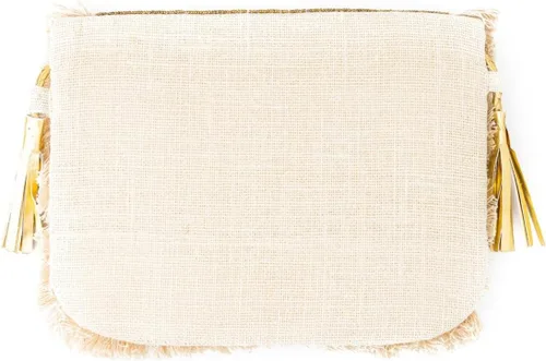 Vista 7 de Bolso Banzara hecho a mano, Beige, Beige