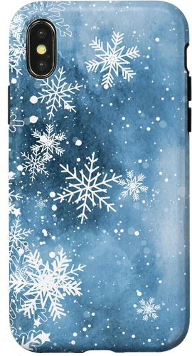 Vista 5 de Funda para iPhone 17 con diseño de copos de nieve con diseño de cristales helados