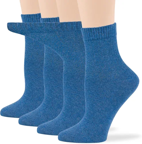 Vista 50 de 7BIGSTARS KINGDOM Women's Cotton Quarter Non-Binding Diabetic Fashion Socks-L-M-4 Pack-Multicolor