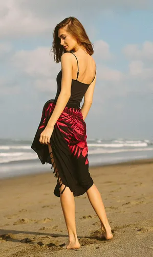Vista 6 de SHU-SHI Pareo de playa para mujer, pareo de palmera con clip de coco